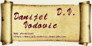 Danijel Vodović vizit kartica